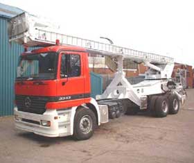 SF280 on Mercedes 3343 ready for custom fire engineering bodywork and fixed pump installation